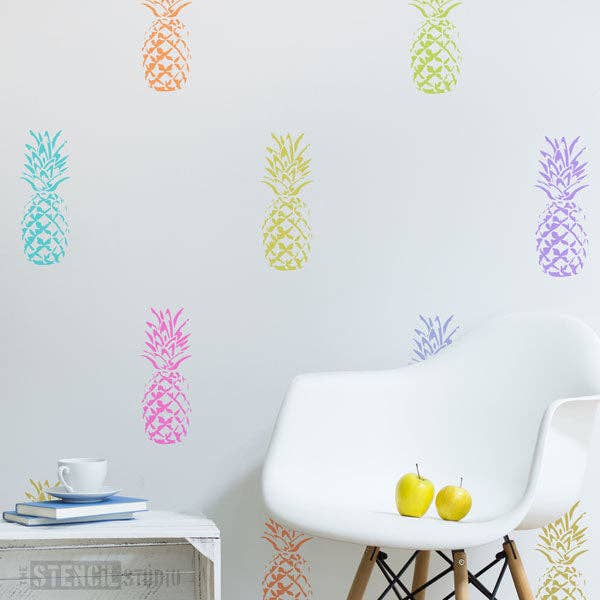 The Stencil Studio – Großhandel Schablonier-/Bastelfarbe – Ananas-Schablone3