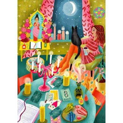 Pieces & Peace – Engroshandel Puslespil - Voksen – 500 brikkers puslespil - Magisk måneskin læserum1