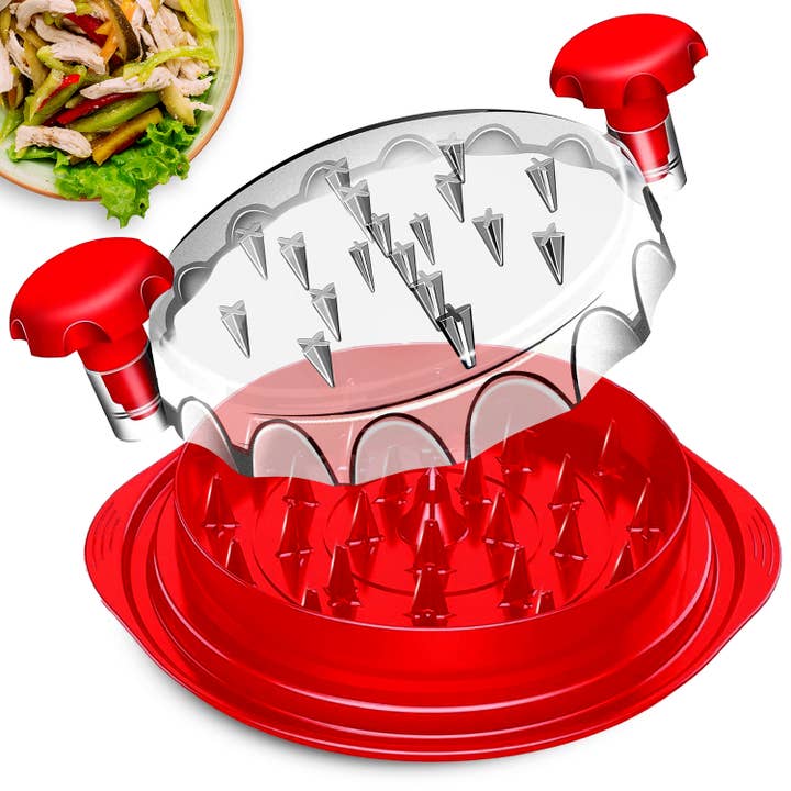 Chicken Shredder Tool Twist, Large Meat Grinder 3 in 1(Red) for wholesale by KRAFTY
