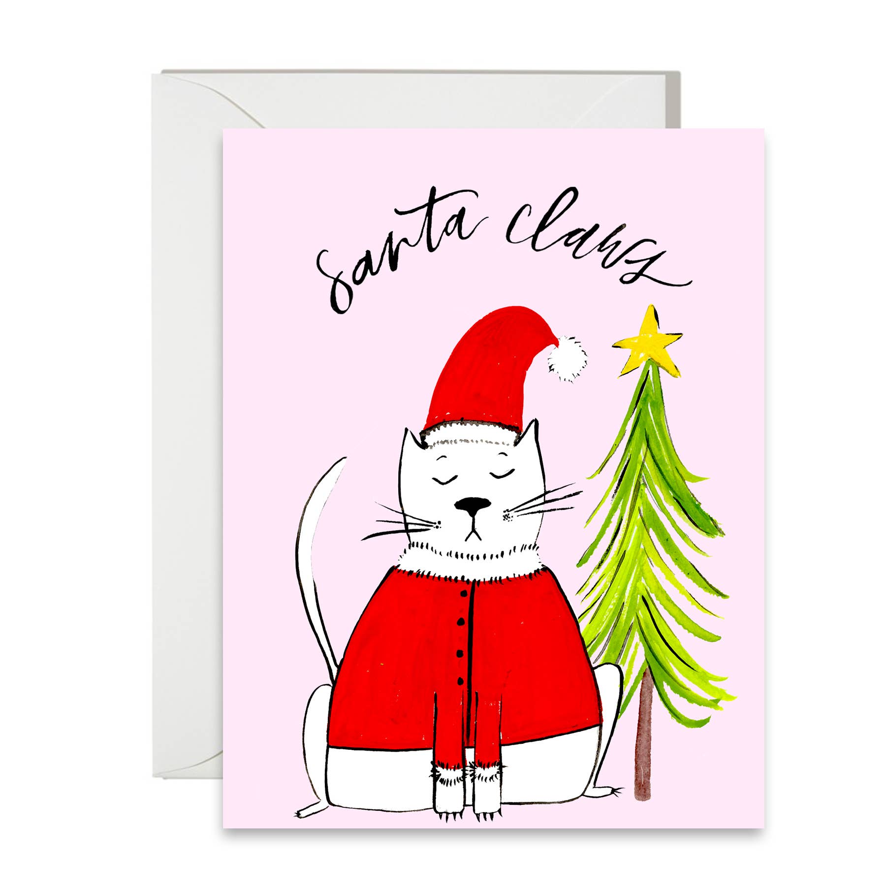 Shannon Kirsten Illustration - Wholesale Christmas Card - Santa Claws Holiday Card0