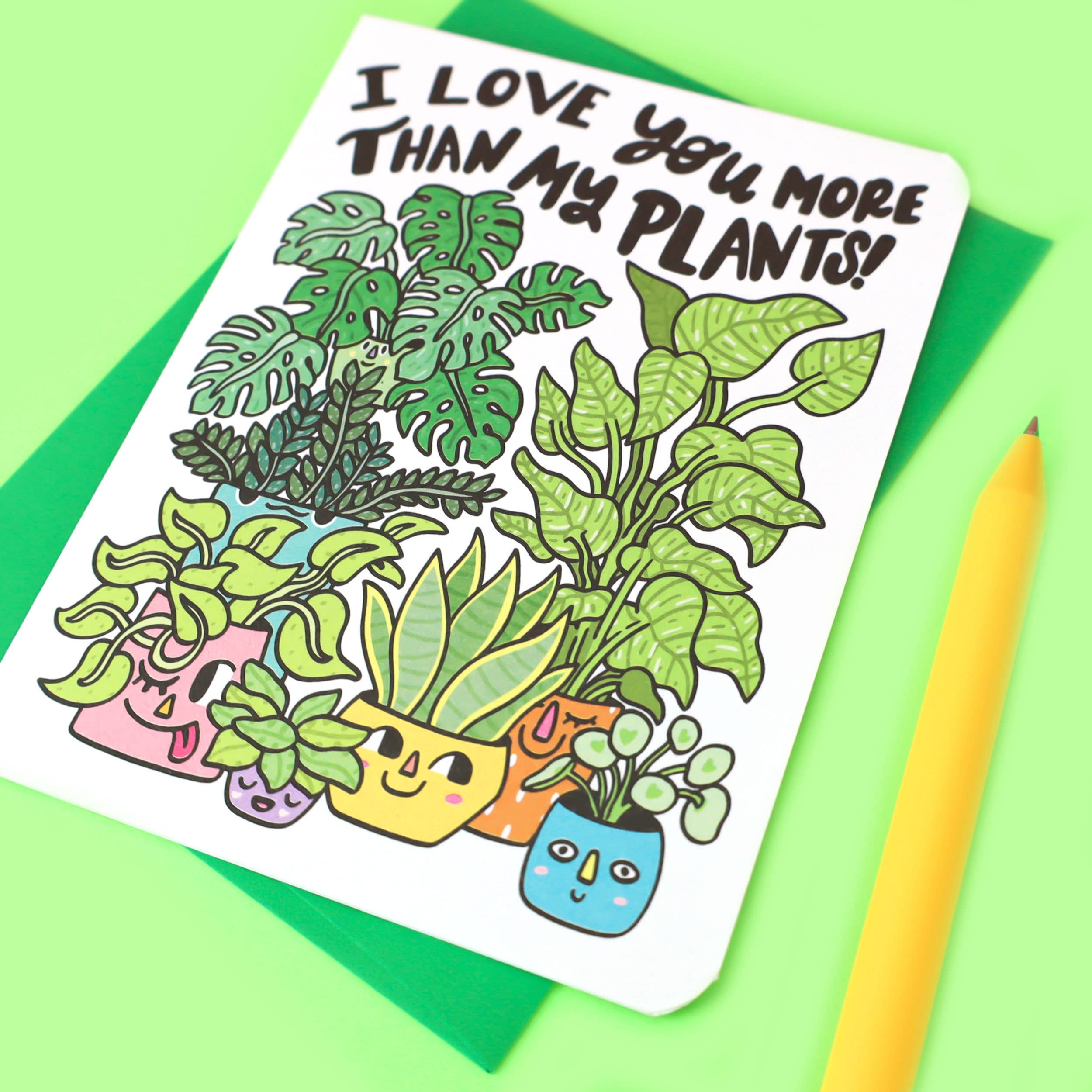 Turtle's Soup – wholesale Valentine's Day card – I Love You More Than My Plants Valentine's Day Card1