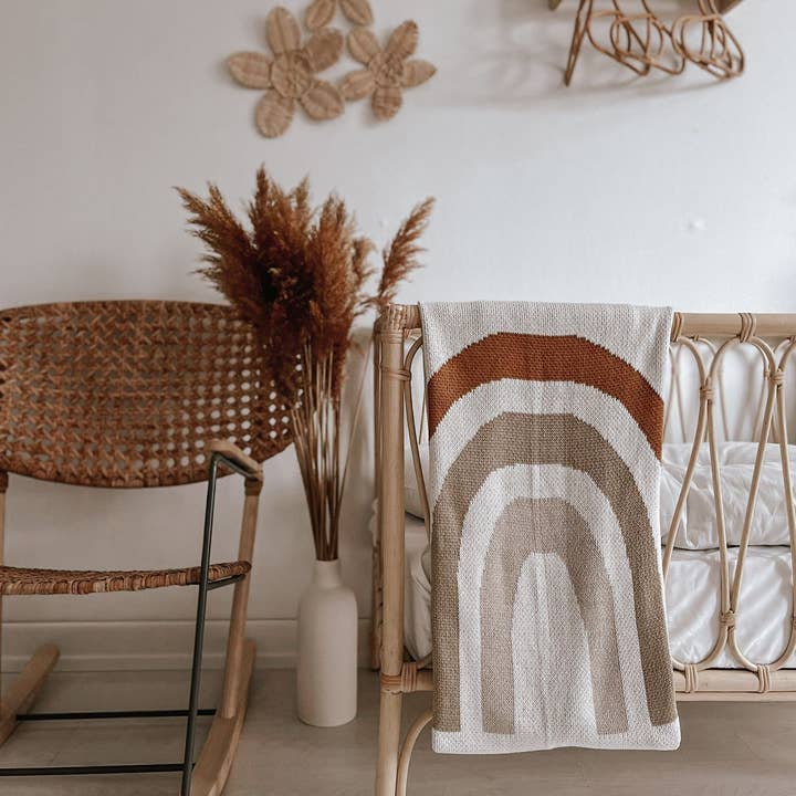 Ada Baby - Vendita all'ingrosso Plaid - Coperta grande arcobaleno in maglia0