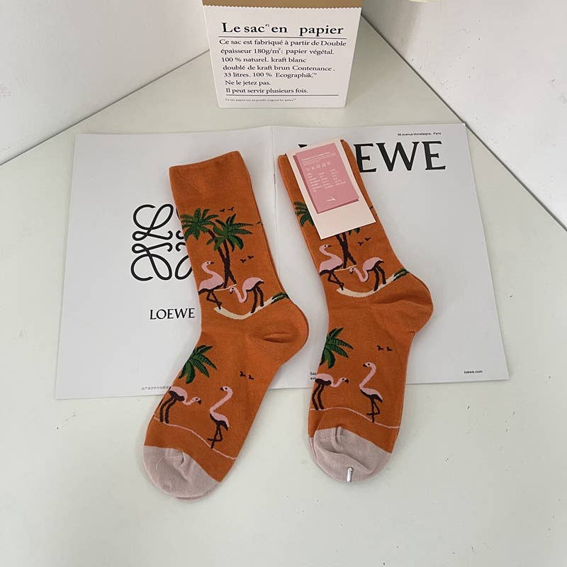 Tourtiwi - Wholesale Socks - Unisex - Retro Art Abstract Print Mid-Calf Socks13