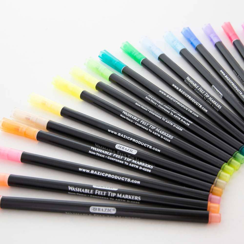 Luna Office Supply -  Everyday Essential - Wholesale Marker - Felt Tip Washable Markers 20 Colors2