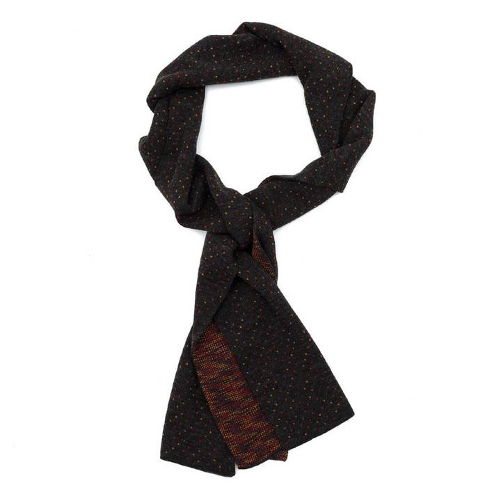 Men's plain black scarf BUF-MARSELLA-BLACK for wholesale by Men's Heritage