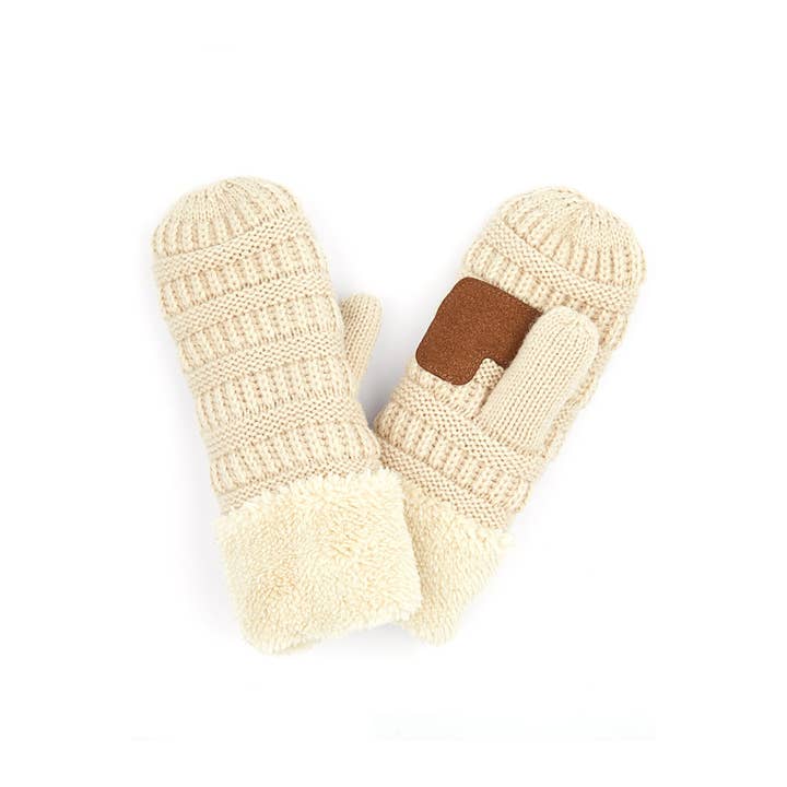 Hana – wholesale Mittens – Child – C.C Kids solid Knitted mitten