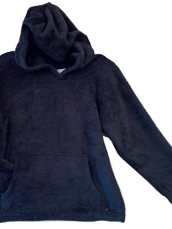 Fuzzy Black Sweatshirt for wholesale by Made With Love & Kisses