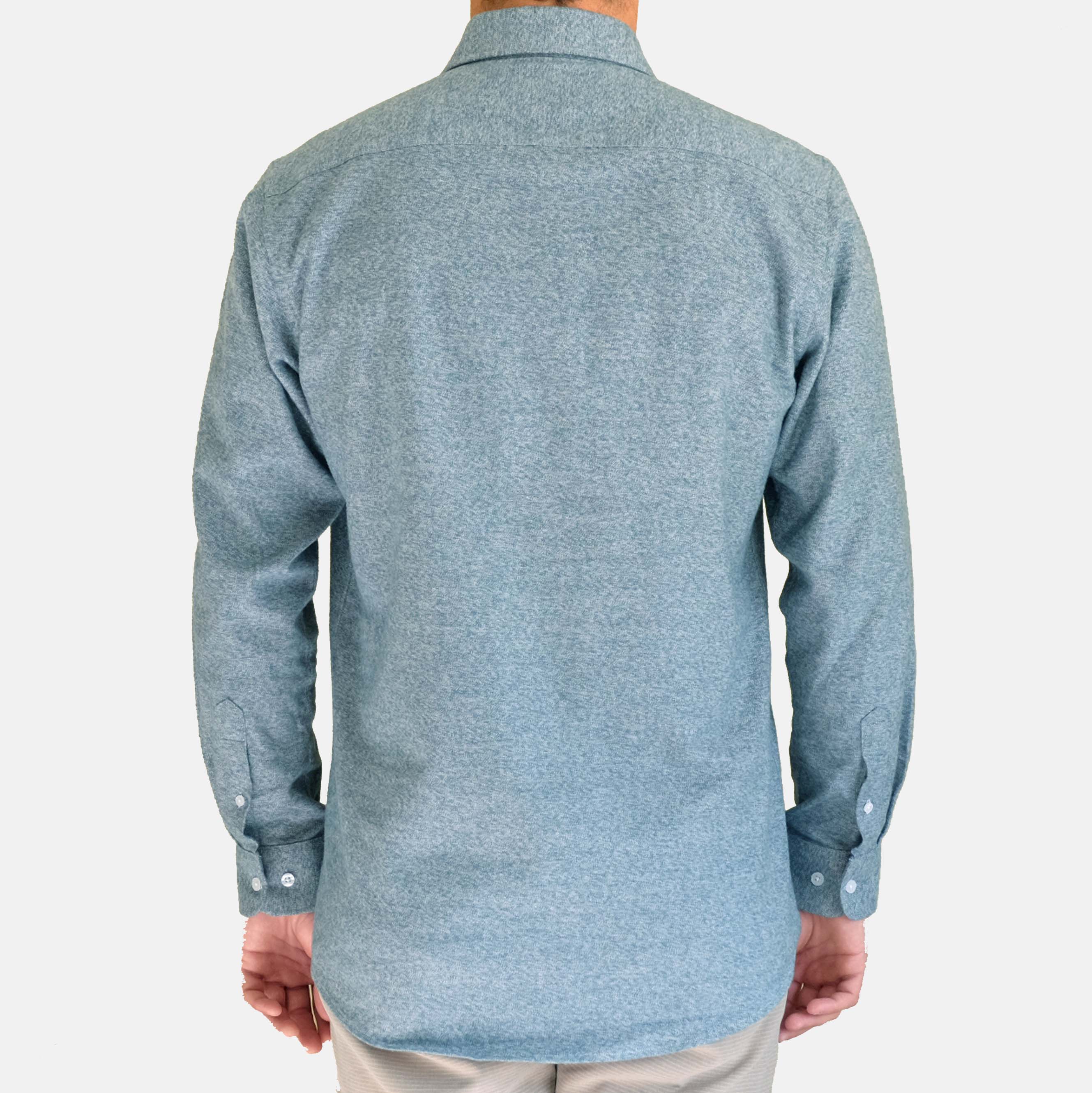 EKZO - Wholesale Button Down Shirt - Men's - Flannel Shirt Heather Opal3