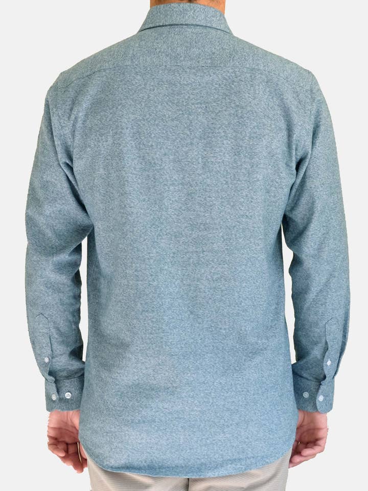 EKZO - Wholesale Button Down Shirt - Men's - Flannel Shirt Heather Opal3