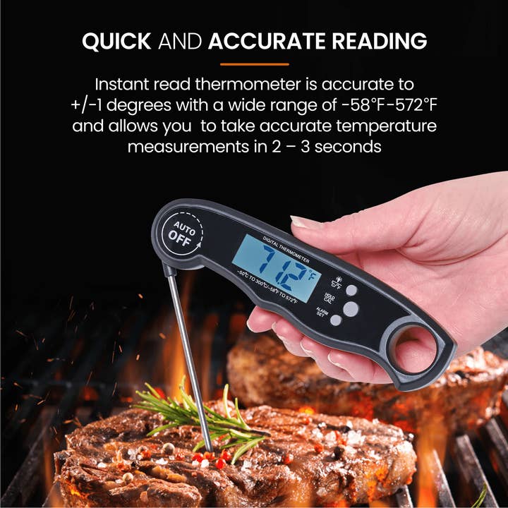 Cheer Collection - Wholesale Thermometer - Cheer Collection Digital Meat Thermometer, Instant Read3