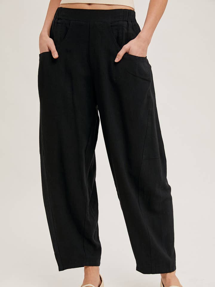 Bluivy - Wholesale Pants - Women's - RELAXED BARREL PANTS WITH POCKETS