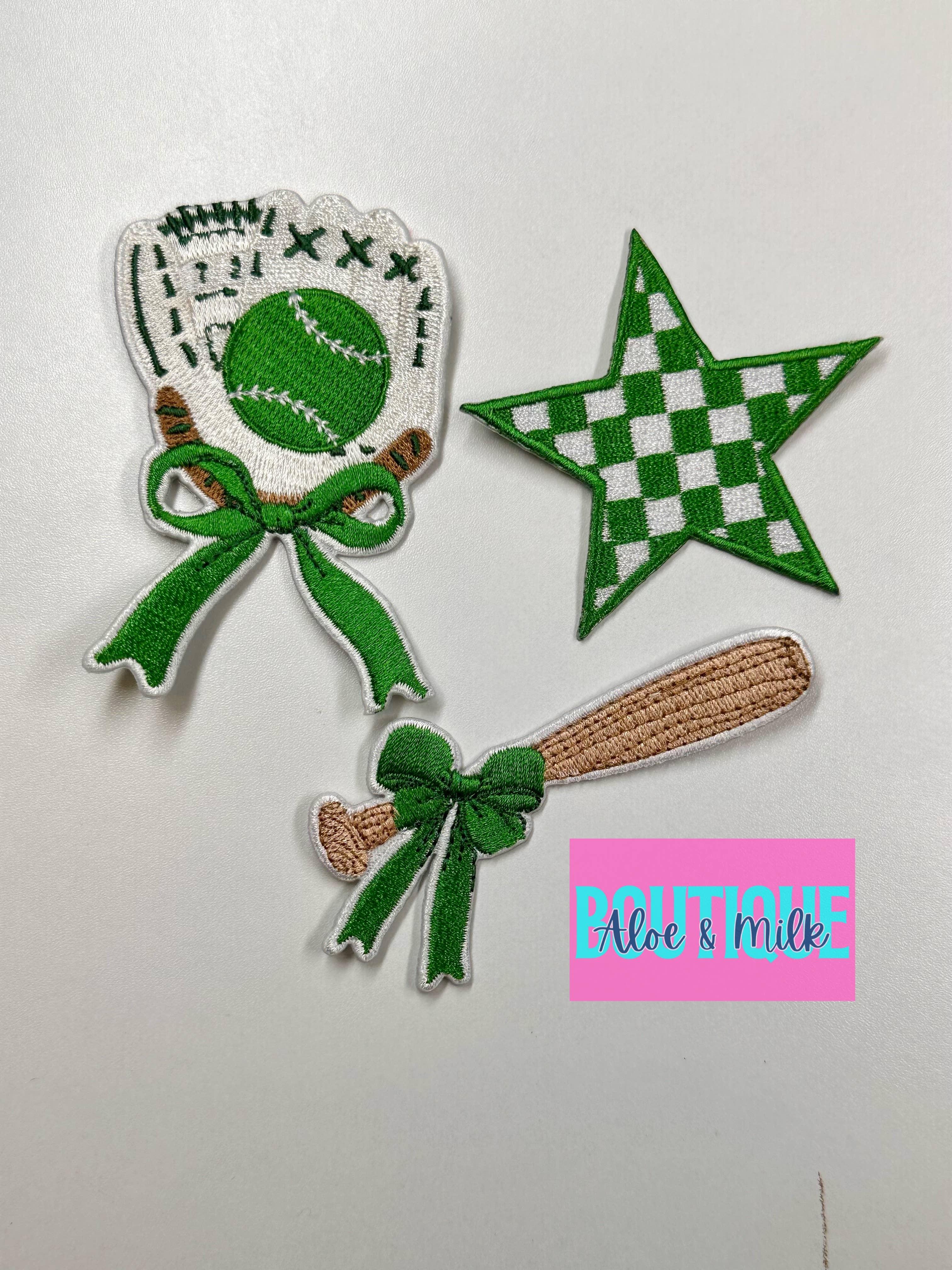 Aloe and Milk Boutique - Wholesale Patch - Baseball Trio Bundle, baseball patches, softball patches9