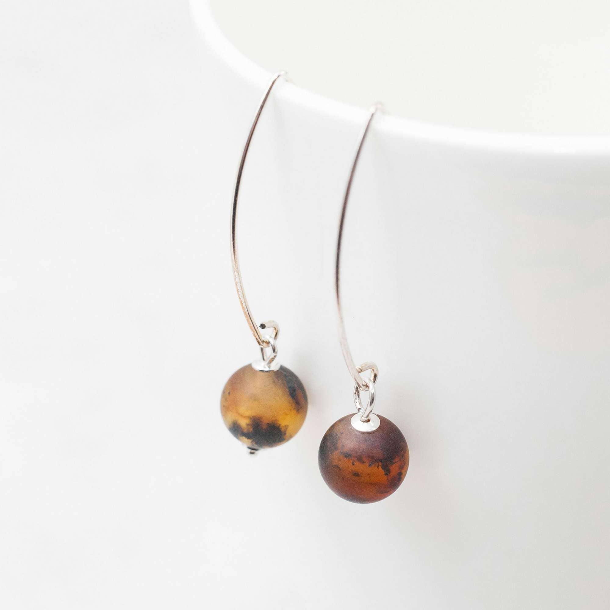 Marcin Waryszak - Wholesale Hoop Earrings - Green Amber Earrings Natural Baltic Amber Earrings Amber9