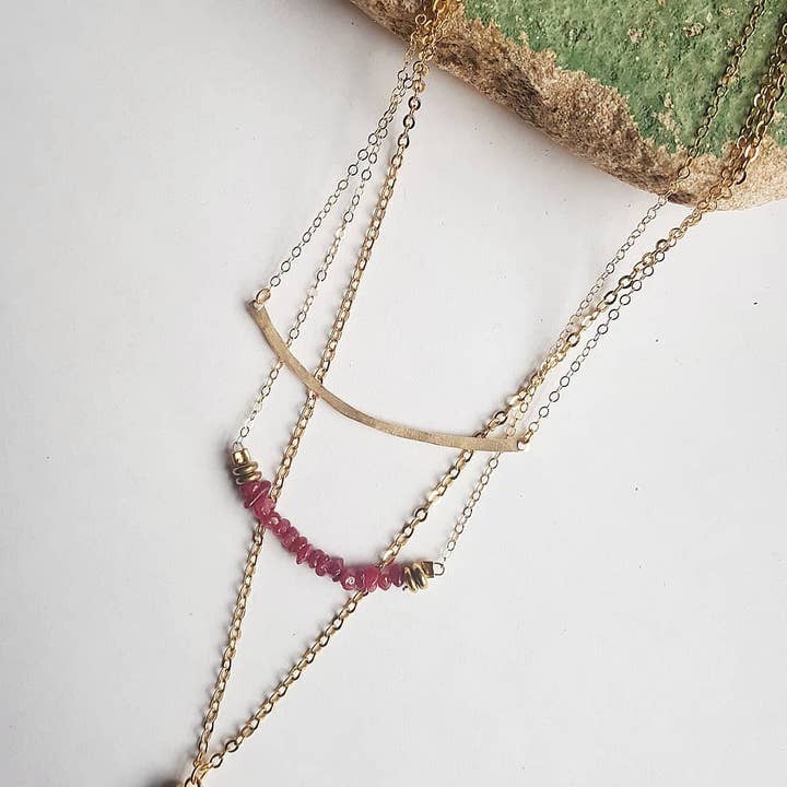 Ladyfine Collective - Wholesale Pendant/charm necklace - Sterling Silver or 14K gold filled Bar Necklace4