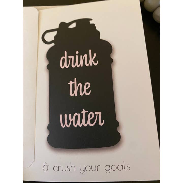 Water Goals Encouragement Card for wholesale by kierst