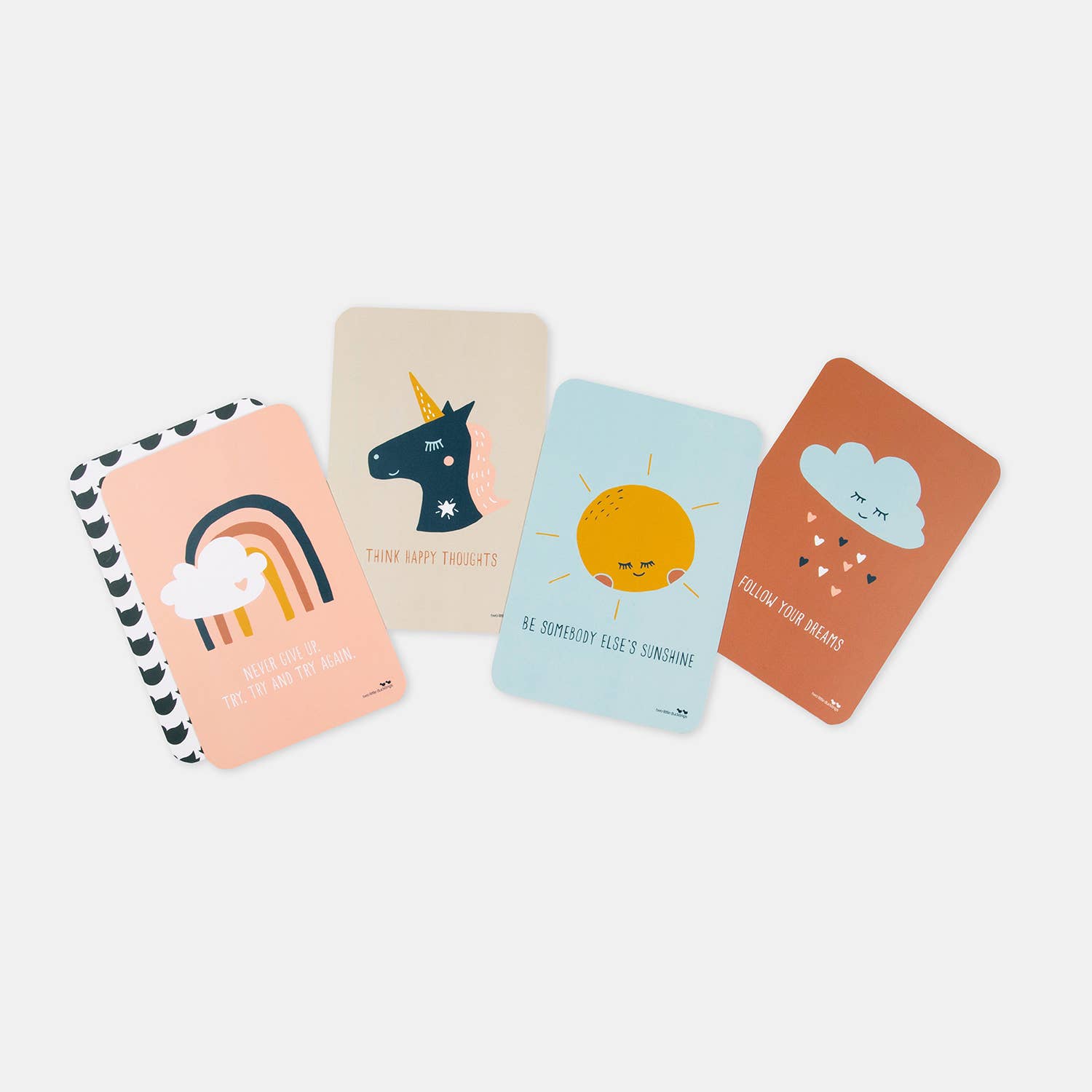 Two Little Ducklings - Wholesale Learning cards – Child & baby - Rainbow Affirmations Snap and Memory Game1