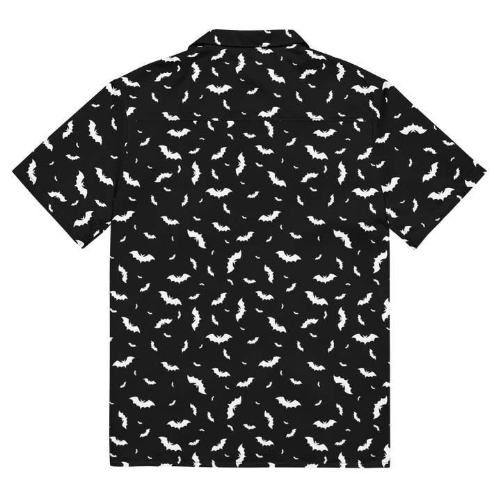 Goth Cloth Co. - Wholesale Button Down Shirt - Unisex - Batty Blackout Button-Up Shirt5