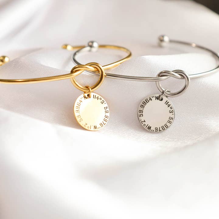 Life Prints Products – wholesale Charm/dangle bracelet – Custom Latitude Longitude Bracelet