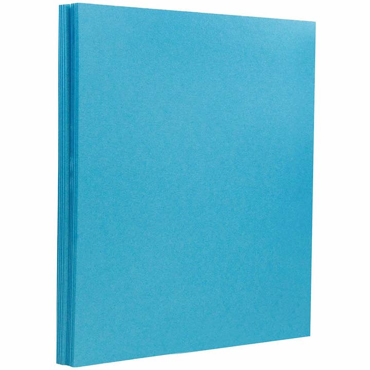 JAM Carton 130lb, 8,5x11 Couverture, Bleu Paon, 25/Pqt pour la vente par JAM PAPER