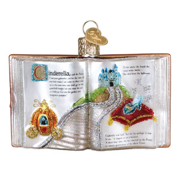 Old World Christmas - Wholesale Ornament - Cinderella Book Ornament1