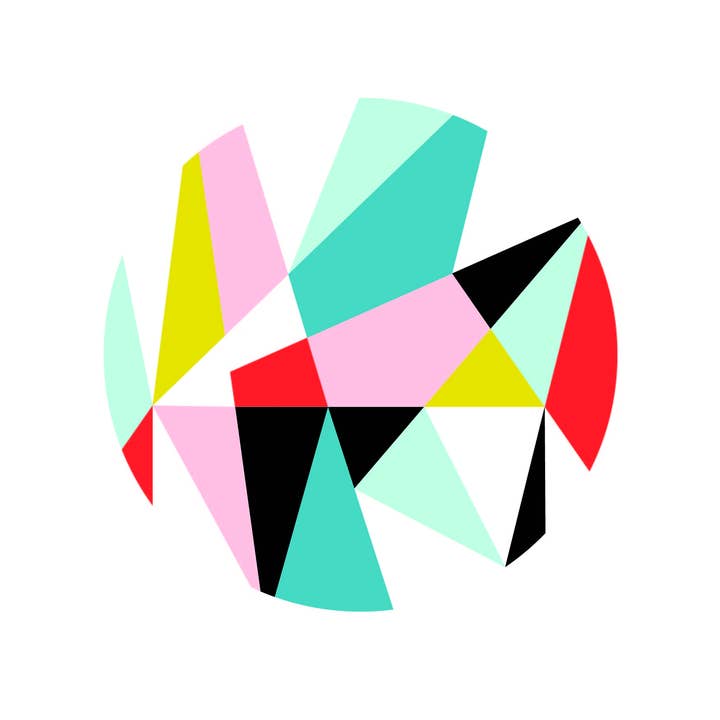 Blå og Rød Geometrisk Limited for engroshandel hos Hippstory