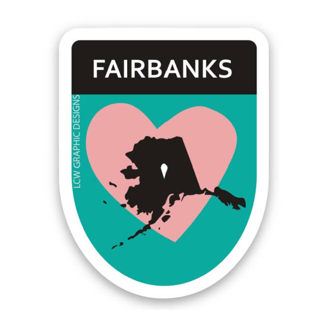 Fairbanks Shield for wholesale by LCW Graphic Designs