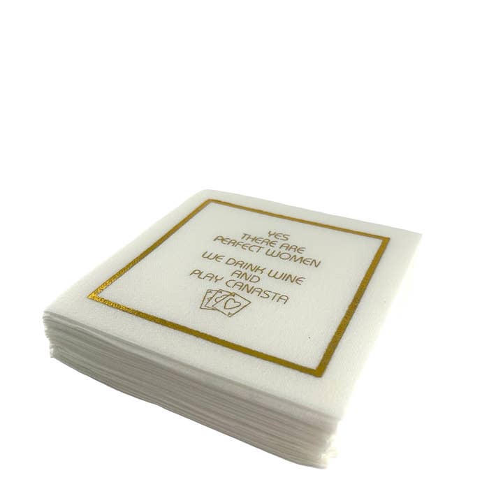 Maven Home - Wholesale Disposable Napkin - Linen-Feel Cocktail Napkins, Perfect Women Canasta1