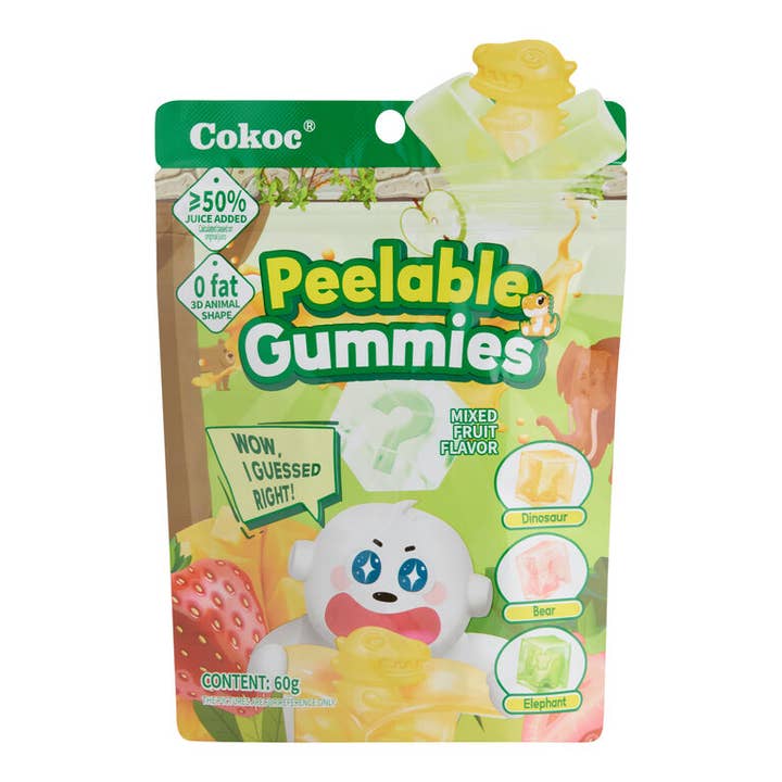 Peelable Gummies by Cokoc - Mixed Fruit Flavor Candy for wholesale by Fizz and Sweets Wholesale