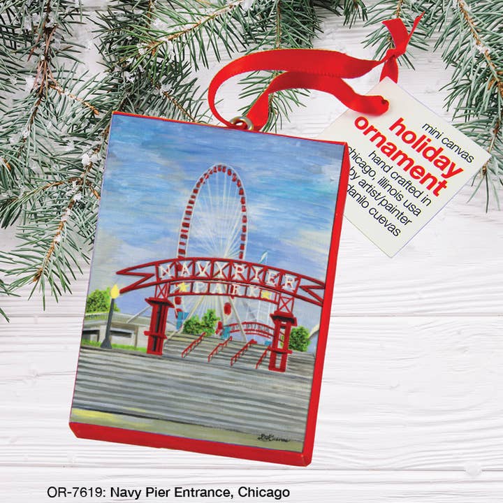 Entrée de Navy Pier, Chicago, Ornement (OR-7619A) pour la vente par Printed Canvas