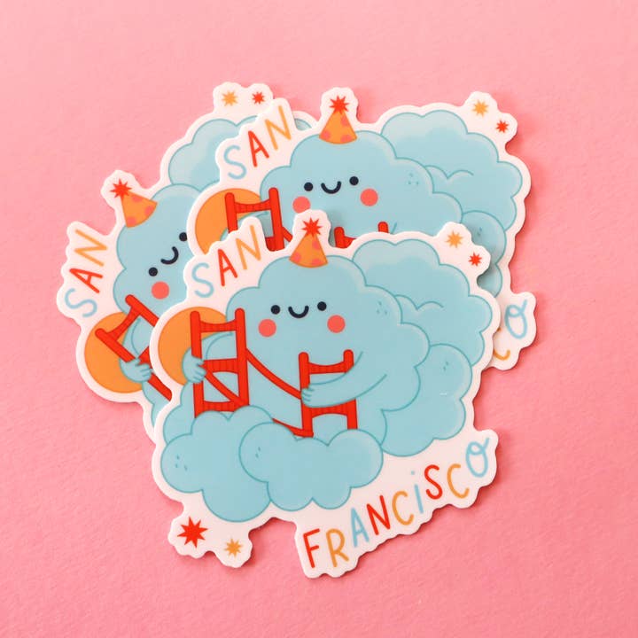 Yay! It's Vica - Vente Autocollant - Autocollant Karl the Fog San Francisco2