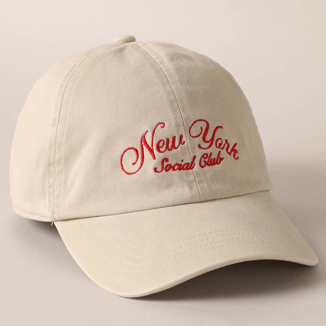 Fashion City - Wholesale Baseball Cap - Unisex - New York Social Club Text Embroidery Baseball Cap4