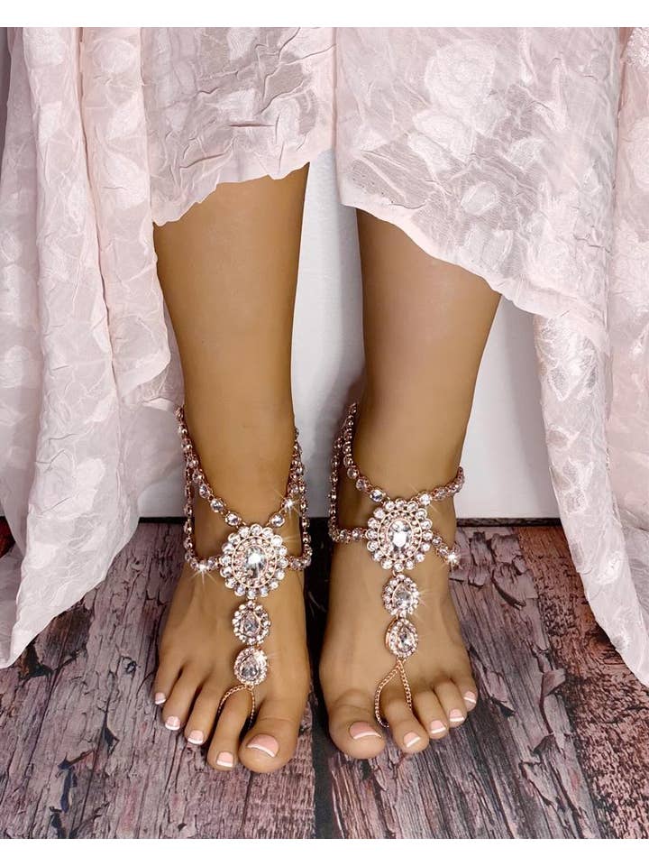 Bare Sandals – wholesale Sandaler - Dam – Katy Rose Gold barfota sandaler