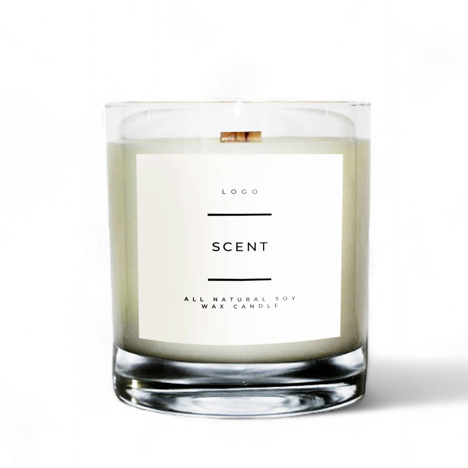 sable candle co. - Wholesale Jar/Filled Candle - Private Label 8oz Clear Tumbler Soy Wax Candle9