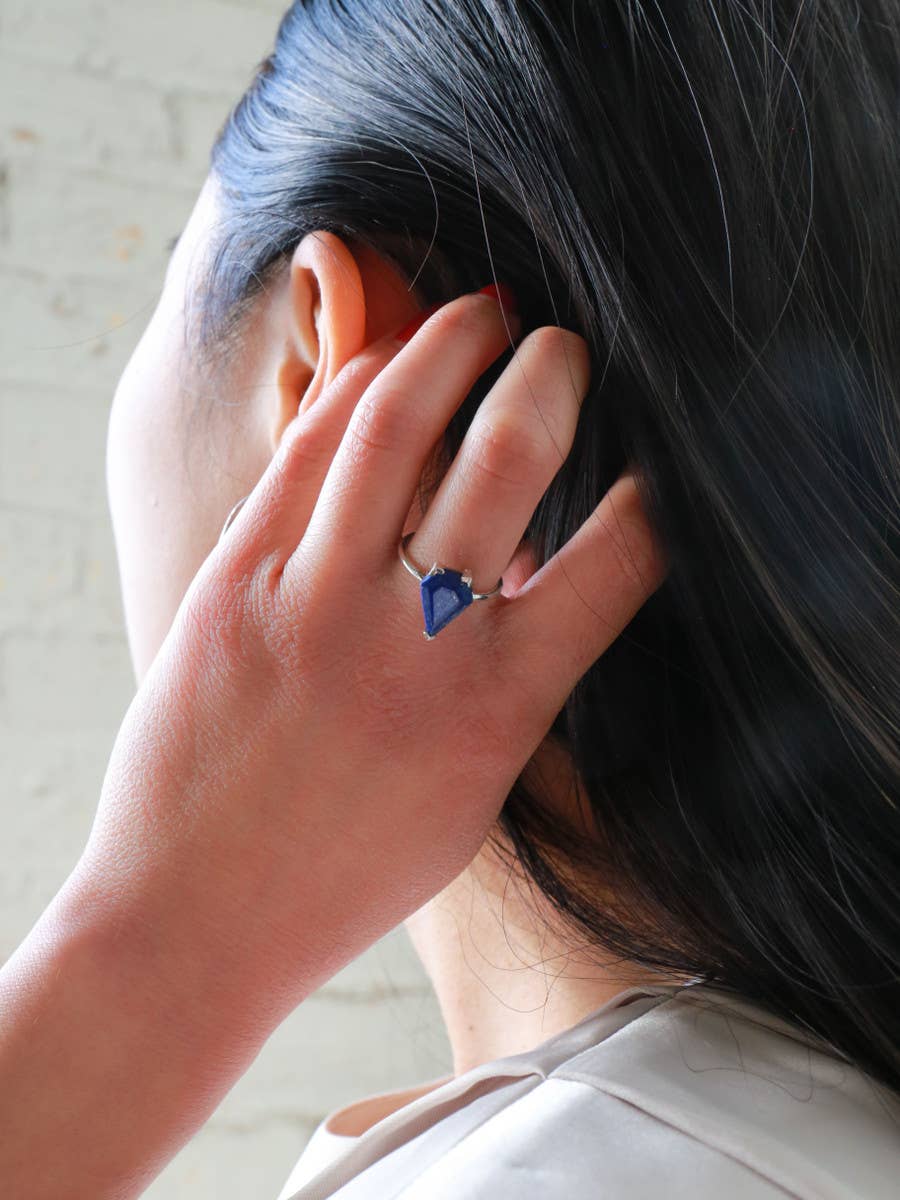 Fair Anita - Wholesale Cocktail/Statement Ring - Pyramid Pronged Sterling Ring - Lapiz1
