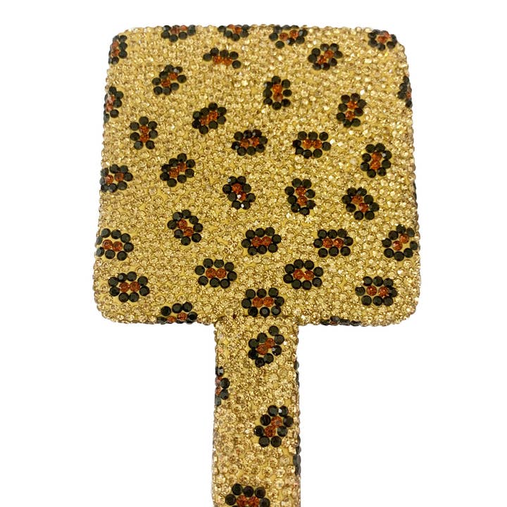 Ole - Wholesale Compact mirror - Square Ceramic Rhinestone Hand Mirror M04309