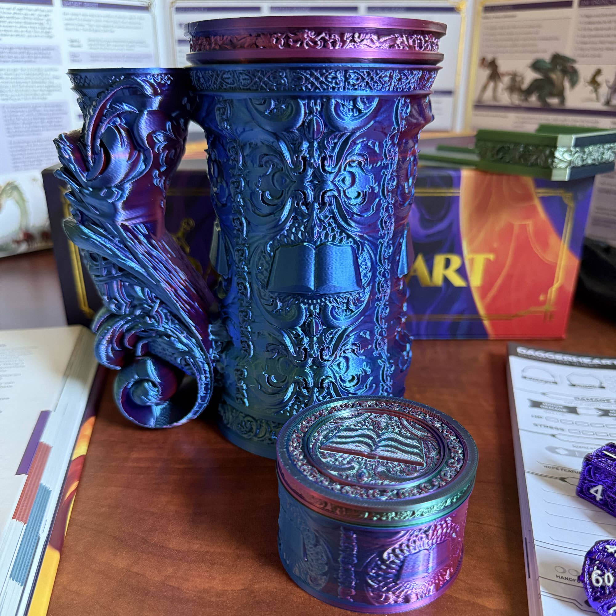 American Carver LLC - Wholesale Dice - Wizard 12oz Dice Tower Tankard | TTRPG, D&D, Daggerheart1