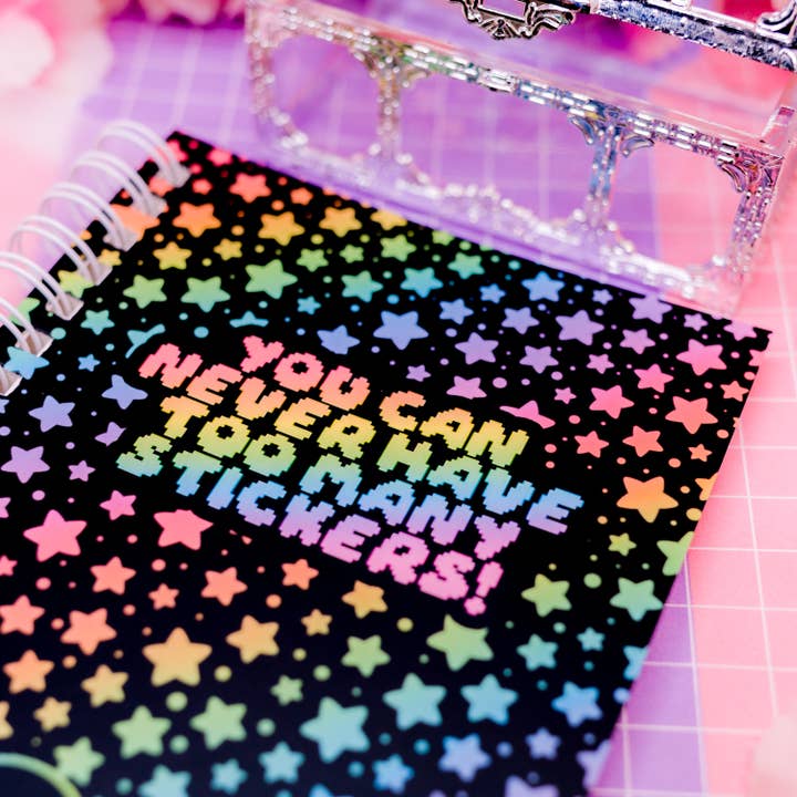 Rainbow Stars A6 re-usable sticker collecting book for wholesale by Moonlume