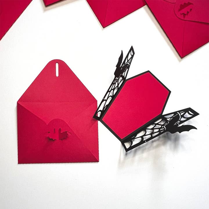 Squirrel Tacos Papercuts - Wholesale Love Card - Paper Cut Batty Wishes Valentine Love Card 1