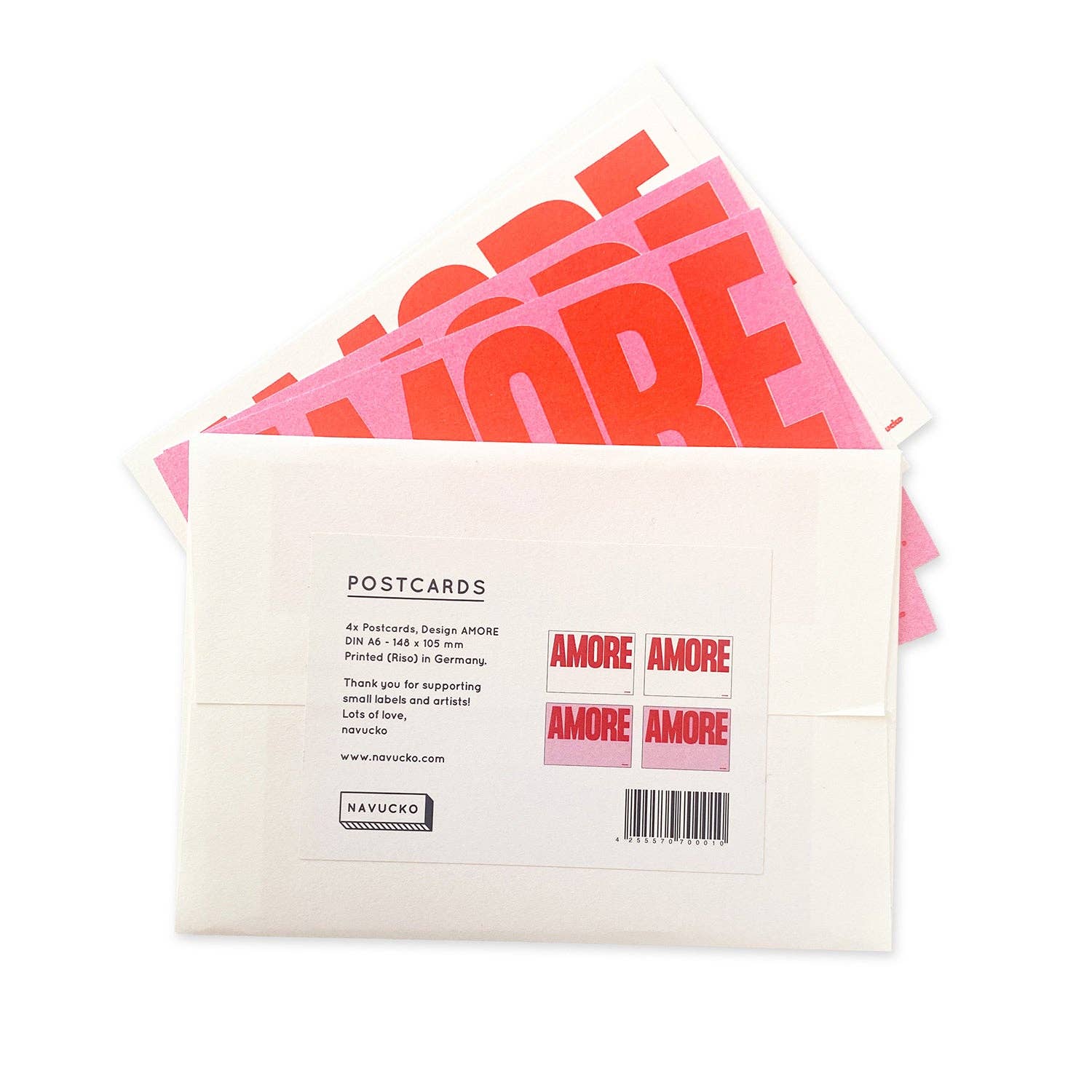 NAVUCKO – wholesale Postcard set – Postcard AMORE, set of 41