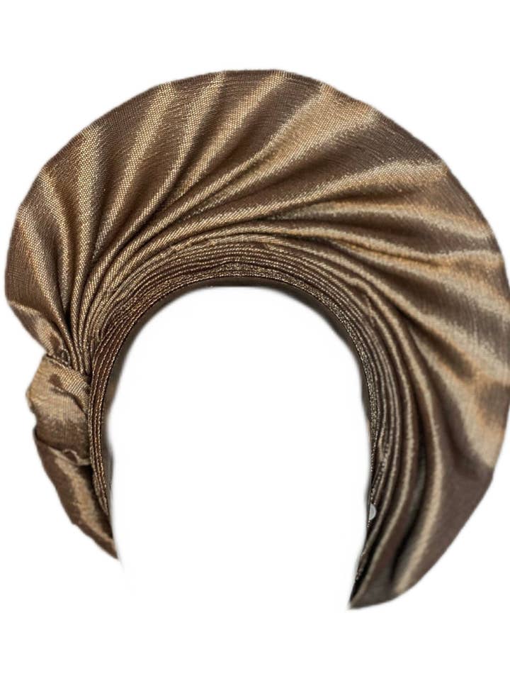 Two tone ready to wear african gele headgear for wholesale by Dimaz