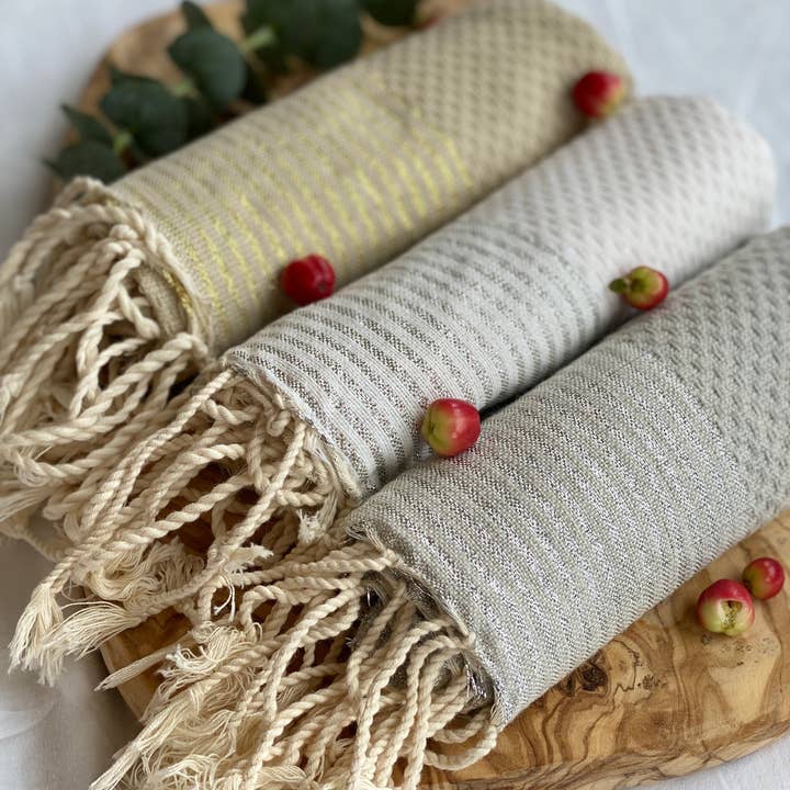 Scents and Feel – wholesale Badhandduk – Gästhandduk med lurex och bikakemönster1