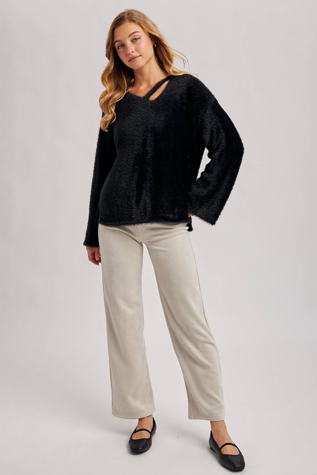 Bluivy - Venta al por mayor Forro polar - Mujer - JERSEY FUZZY CON TIRAS EN LA PARTE DELANTERA30