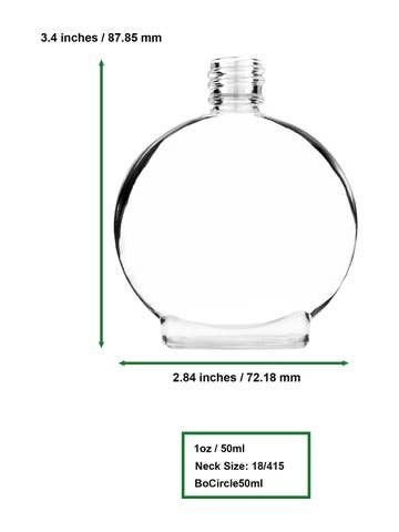 Best Bottles - Wholesale Essential Oil Holder - Clear Circle Bottle with Dropper-50ml (Multiple Cap Colors)6