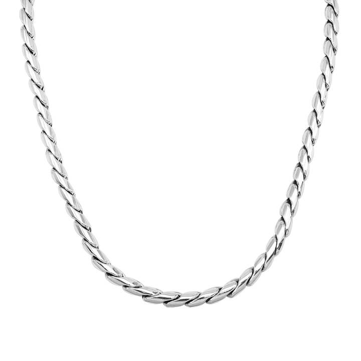 Collana in Argento Sterling Bali Fatta a Mano con Chiusura a Moschettone SN-0127-S-7MM | Collezione all'Ingrosso per la vendita all'ingrosso da parte di Bali Designs
