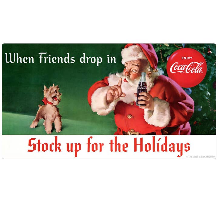 Coca-Cola Santa Friends Drop In Sticker for wholesale by RetroPlanet
