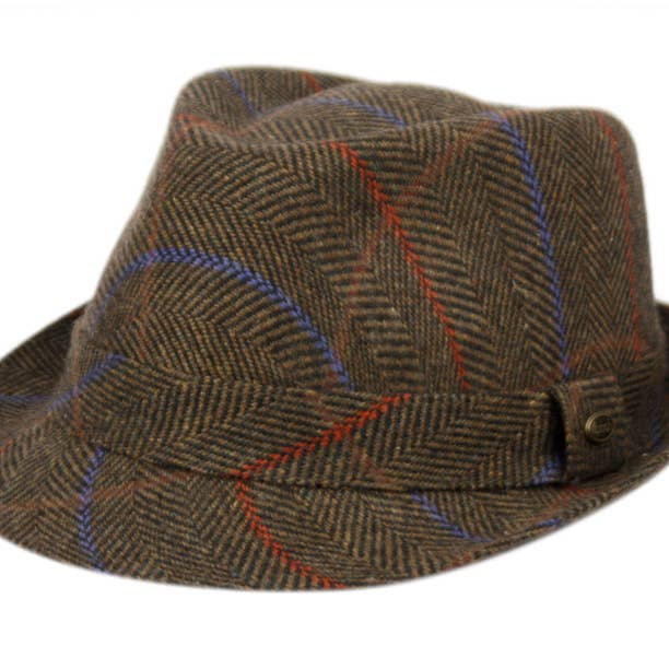 Epoch hats - Wholesale Fedora - Unisex - Wool Tweed Herringbone Fedora Hat6