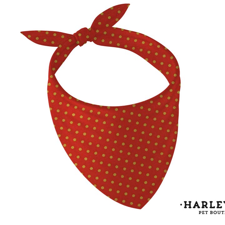 Polkadot Apricot Bandana for wholesale by Harleybee Pet Boutique