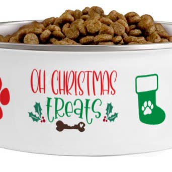 Christmas Holiday Treats Pet Bowl for wholesale by The Traveled Lane®