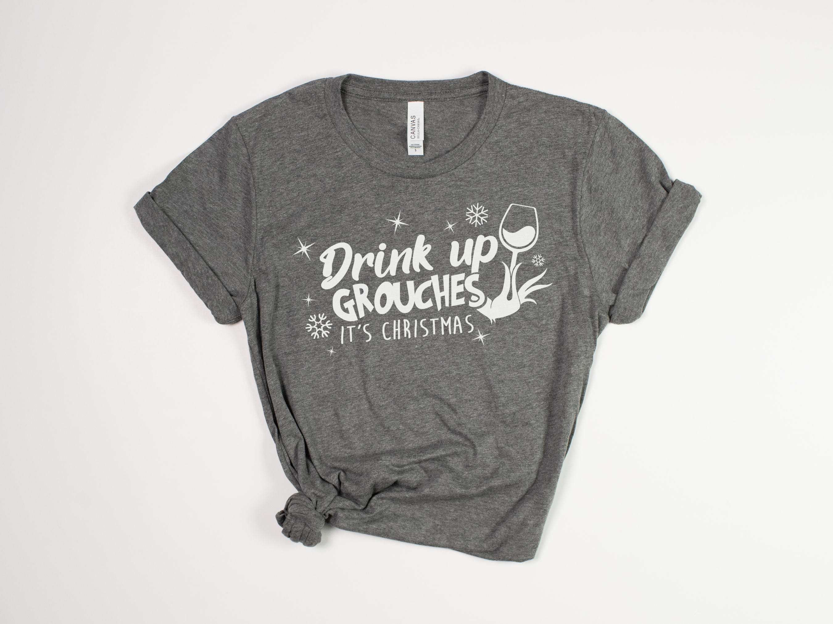 Stiles Tee Co. - Wholesale T-Shirt (Graphic) - Unisex - Christmas T-Shirt – Drink Up Grouches – Retro Vintage Tee7