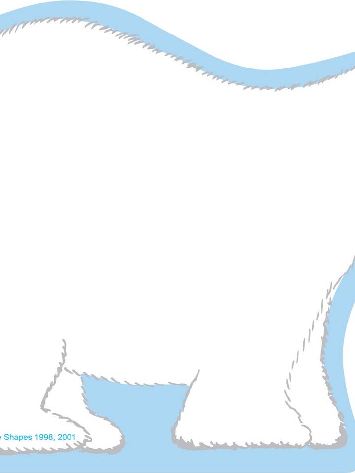 SHAPES ETC. Grand Bloc-notes - Ours Polaire pour la vente par Creative Shapes Etc.